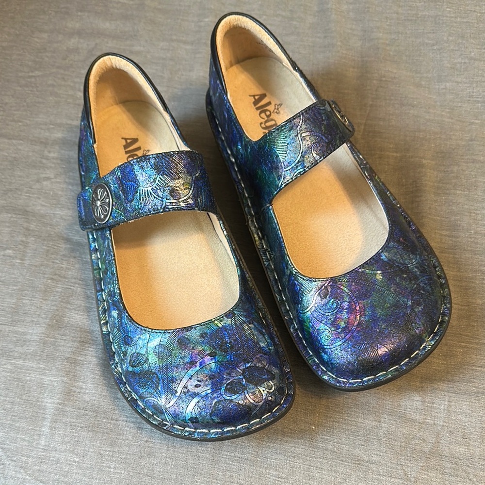 Alegria Blue Dress Shoes Mary Jane Style